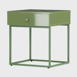 Nest living Lewis Metalen Nachtkastje met Lade - Groen