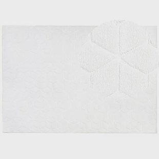 Beliani - THATTA - Shaggy vloerkleed - Wit - 160 x 230 cm - Polyester