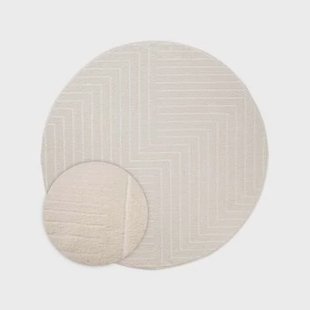Nordic Weavers Rond vloerkleed Scandinavisch - Contour Edge crème -