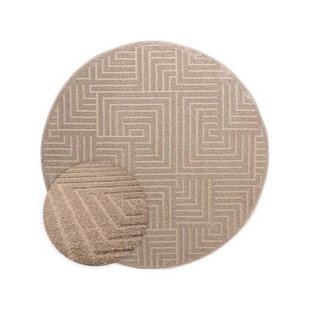 Nordic Weavers Rond vloerkleed Scandinavisch - Contour Gem beige - 100
