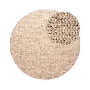Nordic Weavers Rond wollen vloerkleed - Ulstein naturel|grijs - 400 cm