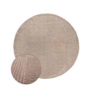 Nordic Weavers Rond vloerkleed Scandinavisch - Contour Circle beige -