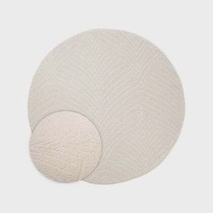Nordic Weavers Rond vloerkleed Scandinavisch - Contour Leaf crème - 80