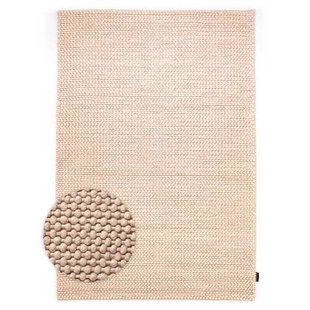 Nordic Weavers Wollen vloerkleed - Løkke crème|roze - 240x340 cm