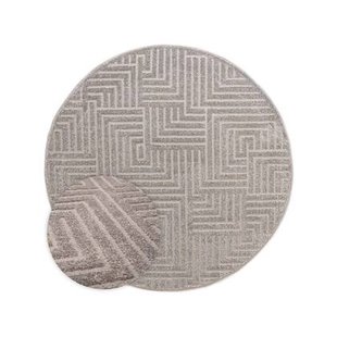 Nordic Weavers Rond vloerkleed Scandinavisch - Contour Gem grijs - 140