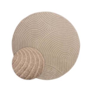 Nordic Weavers Rond vloerkleed Scandinavisch - Contour Curve beige -