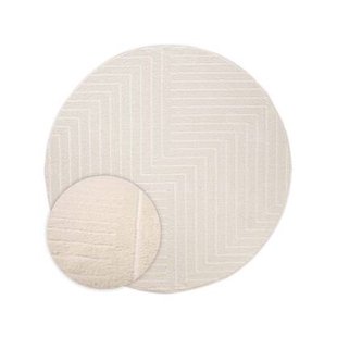 Nordic Weavers Rond vloerkleed Scandinavisch - Contour Edge crème -