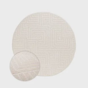 Nordic Weavers Rond vloerkleed Scandinavisch - Contour Gem crème - 140