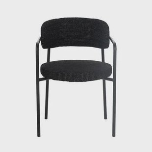 Bronx71 Eetkamerstoel Nicky gemêleerde stof zwart