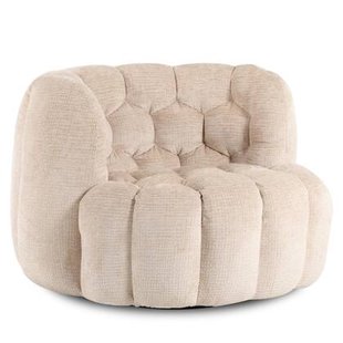 DÉJA Living - Draaifauteuil Beige Stof - 100x98x72cm - Trones
