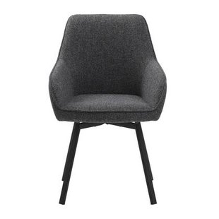 Giga Living - Eetkamerstoel Donkergrijs Draaibaar - Alma - Set van 2