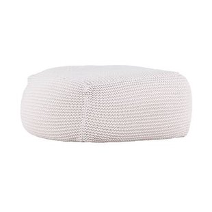 Nest living Lianne Gevlochten Ronde Poef Crème - Ø 60 cm