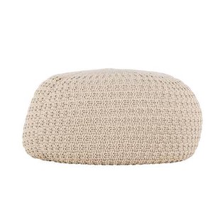 Nest living Sylvie Gevlochten Ronde Poef Beige - Ø 60 cm