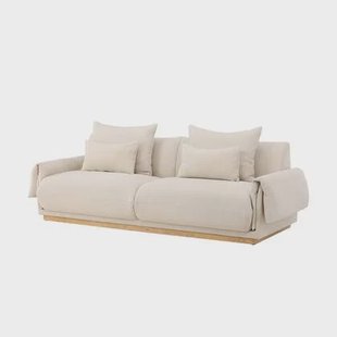 Nest living Rikki Gestoffeerde 3-Zits bank Beige - 237 cm