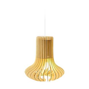 Bomerango Octopus L houten hanglamp large - met koordset wit - Ø 49 cm