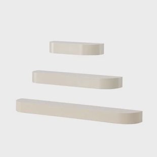 Nest living Sandy Zwevende Wandplanken Beige - Set Van 3