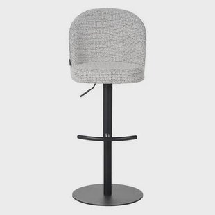 Bronx71 Barkruk Odin gemêleerde stof off white|zwart 63-83 cm