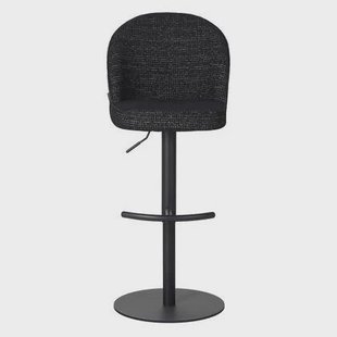 Bronx71 Barkruk Odin gemêleerde stof zwart 63-83 cm