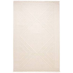 Nordic Weavers Japandi vloerkleed - Knit Diamond wit - 120x170 cm