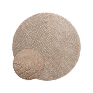 Nordic Weavers Rond vloerkleed Scandinavisch - Contour Leaf beige -