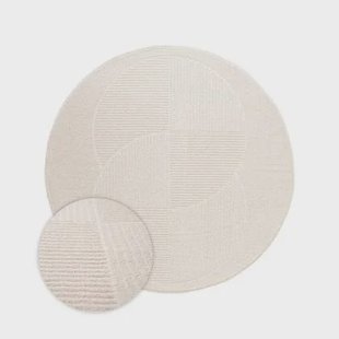Nordic Weavers Rond vloerkleed Scandinavisch - Contour Circle crème -