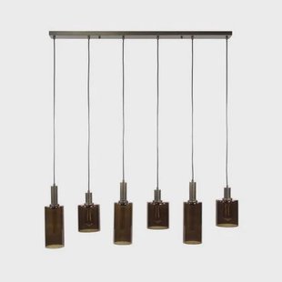 Giga Meubel - Hanglamp Bruin Glas - 118x14x150cm - Sepiora