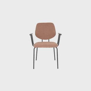 Giga Meubel - Eetkamerstoel Roze - Incl. Armleuning - Zelo - Set van 2