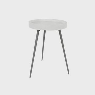 Giga Meubel - Bijzettafel Wit Marmer - 33x33x45cm - Karrara