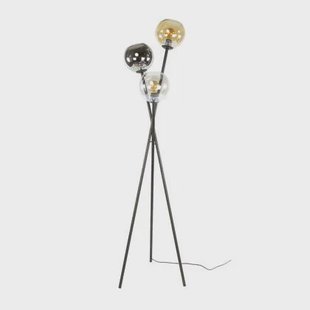 Giga Meubel - Vloerlamp Zwart Metaal|Glas - 45x45x174cm - Multi Globe