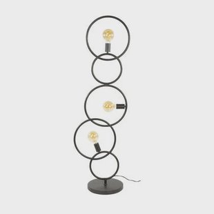 Giga Meubel - Vloerlamp Zwart Metaal - 44x30x140cm - Loop