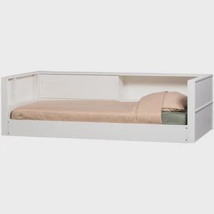 WOOOD Carter Bedbank - Grenenhout - Wit - 90x200