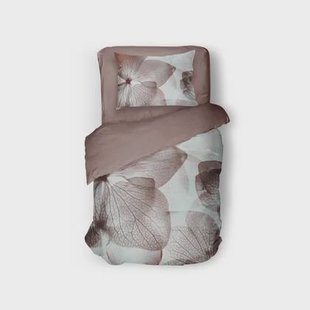 Eleganzzz Dekbedovertrek Micropercal Blossom Dreams - taupe