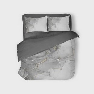 Eleganzzz Dekbedovertrek Micropercal Mystic Nights - soft grey