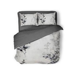 Eleganzzz Dekbedovertrek Micropercal Notte Fiori - white