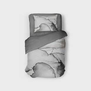 Eleganzzz Dekbedovertrek Micropercal Crystal Drops - grey