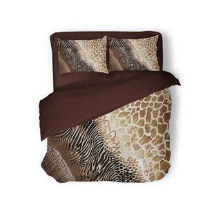 Eleganzzz Dekbedovertrek Micropercal Wilderness Chic - brown