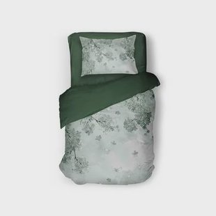 Eleganzzz Dekbedovertrek Micropercal Floral Whispers - green