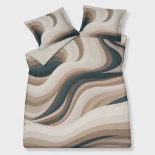 Espresso Lane Dekbedovertrek | 200 x 200|220 cm | Beige | Bruin