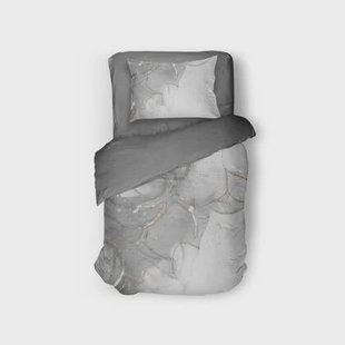 Eleganzzz Dekbedovertrek Micropercal Mystic Nights - soft grey