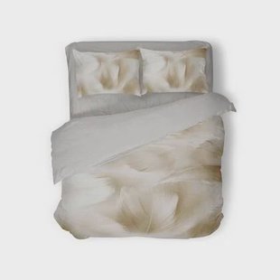 Eleganzzz Dekbedovertrek Micropercal Feathered Bliss - sandy beige