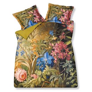 Mystic Garden Dekbedovertrek | 140 x 200|220 cm | Groen | Geel | Goud