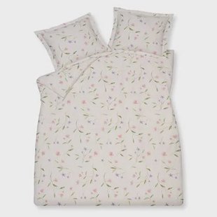 Soft Bloom Dekbedovertrek Off | 140 x 200|220 cm | Wit | Ivoor