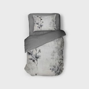 Eleganzzz Dekbedovertrek Micropercal Notte Fiori - white