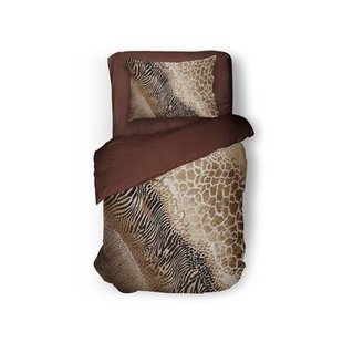 Eleganzzz Dekbedovertrek Micropercal Wilderness Chic - brown