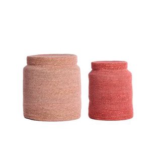 Light & Living - Mand BETANIA - Ø33x38cm - Roze - Set van 2