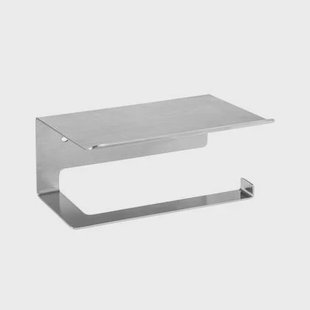 XIVADA WC Rolhouder Zeus - Met plankje - Inclusief schroefset - Zilver