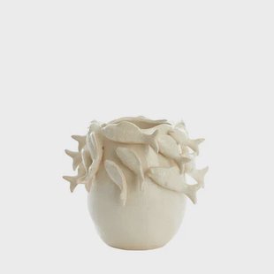 Light&living Vaas deco 29x28,5x27 cm FISH keramiek crème