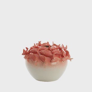 Light&living Vaas deco Ø40x27 cm FISH keramiek koraal+crème