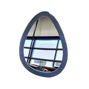Benoa Toulon Small Black Egg-shaped Mirror 48 cm