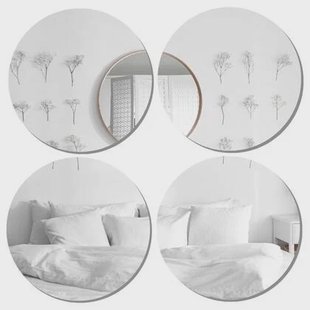 MISOU Plakspiegel Zelfklevende Spiegel Rond Wandspiegel Groot Rond...